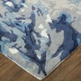 thumbnail image 5 of 2' X 3' Blue Wool Floral Tufted Handmade Area Rug, 5 of 10
