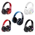 thumbnail image 3 of B39 RGB Luminous Wireless Gaming Headset, Bluetooth 5.0 Stereo Headphone Foldable Earphone with Mic for PS4 Xbox360 PC Mac SmartPhone, 3 of 7