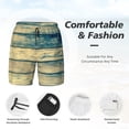 thumbnail image 5 of Lsque Mens Swim Trunks Retro Wooden Pattern - Bathing Suit Compression Liner - Beach Swim Shorts Swimwear - (S-3XL) - Stretch Quick Dry -Large, 5 of 9