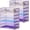 2 Pack - Purple, variant on Paper Letter Tray - 6 Tier Mesh File Organizer with Handle, Paper Sorter for Letter/A4 Office File Folder Holder - Silver