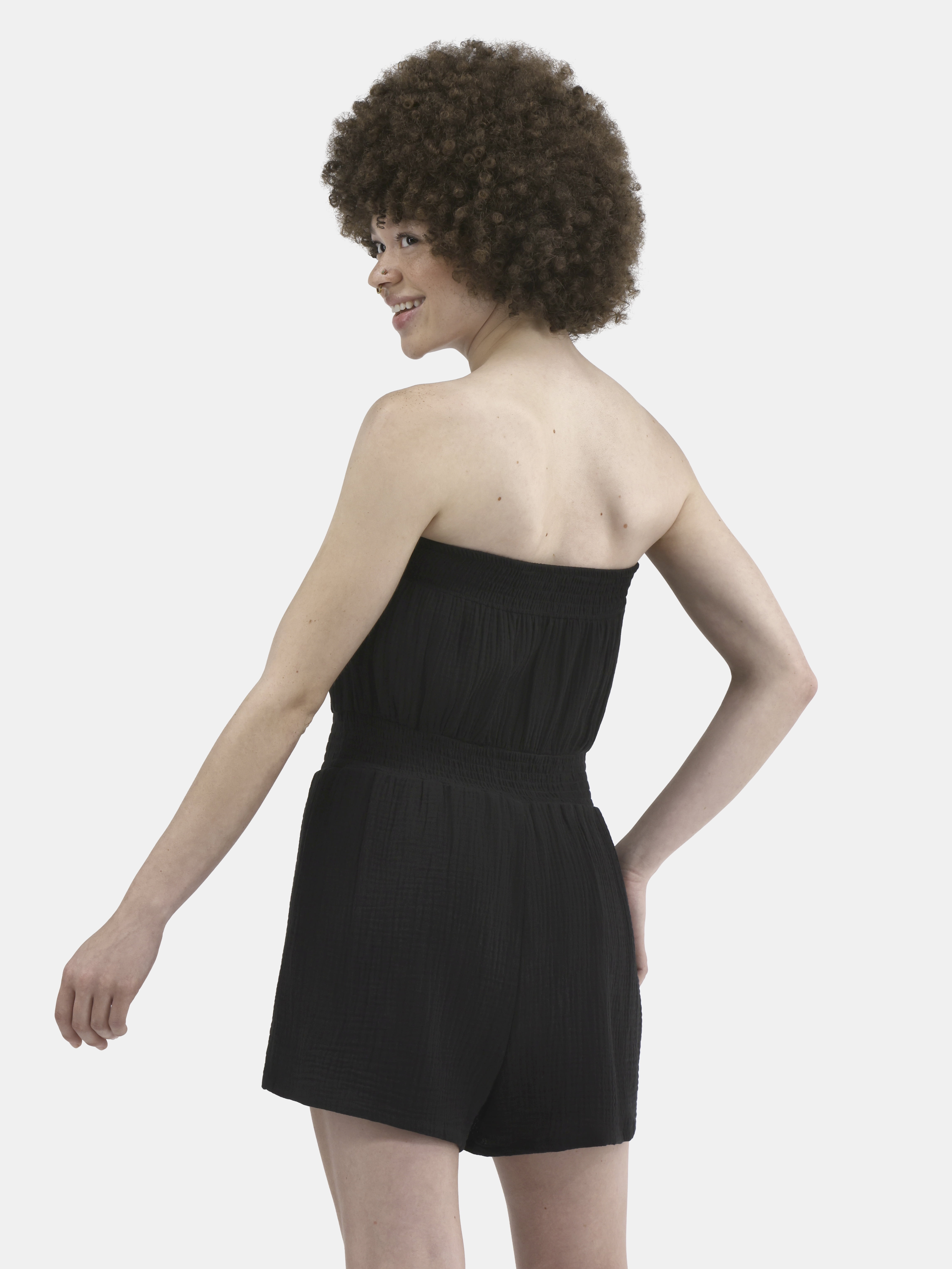 No Boundaries Smocked Waist Romper, Women's