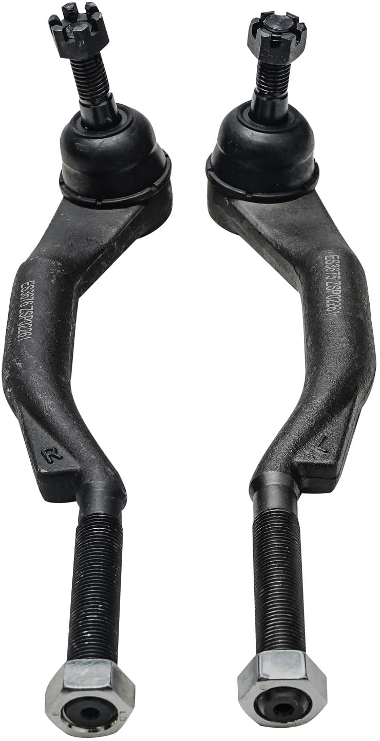 Detroit Axle - 4 Front Tie Rods for 2002-2009 Chevrolet Trailblazer GMC Envoy 2003 2004 2005 2006 2007 2008 Inner & Outer Tie Rod Ends
