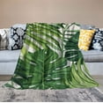 thumbnail image 2 of ONETECH  Tropical Green Plant Blanket Summer Trees Leaves Throw Gifts for Women Men Kids Boys Girls Tropical Rainforest Scenery Decor Super Soft Plush Throw, 2 of 6