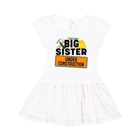 

Inktastic Big Sister Under Construction Gift Toddler Girl Dress