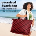 thumbnail image 2 of Bolsa de Playa Fit & Fresh Grande para Mujer a Cuadros Rojos, 2 of 6