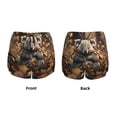 thumbnail image 3 of Pofeuu Cute Fallen Leaf Koala Print Women's Athletic Shorts Running Workout Shorts Tummy Control Quick Dry Gym Shorts with Pockets Double layer sports shorts-Medium, 3 of 7