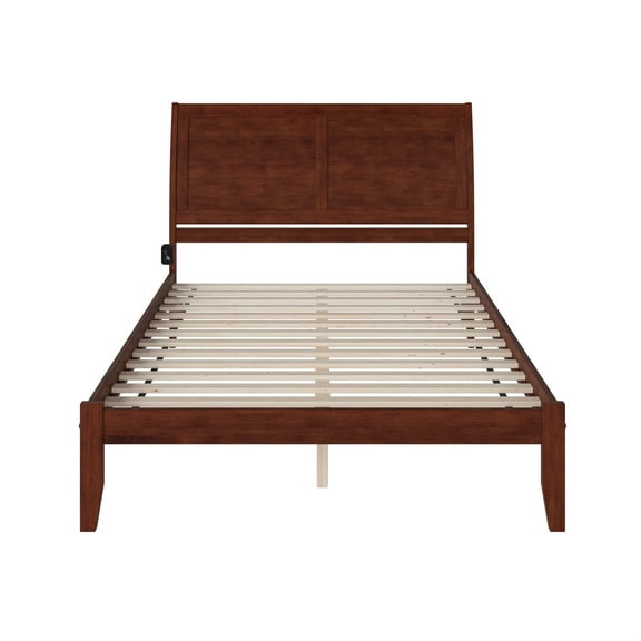 Portland Low Profile King Platform Bed in Walnut