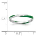 thumbnail image 5 of White Sterling Silver Ring Band Stackable Green Expressions Twisted Enameled, 5 of 5