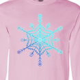 thumbnail image 4 of Inktastic Christmas Blue Ice Snowflake Long Sleeve T-Shirt, 4 of 5