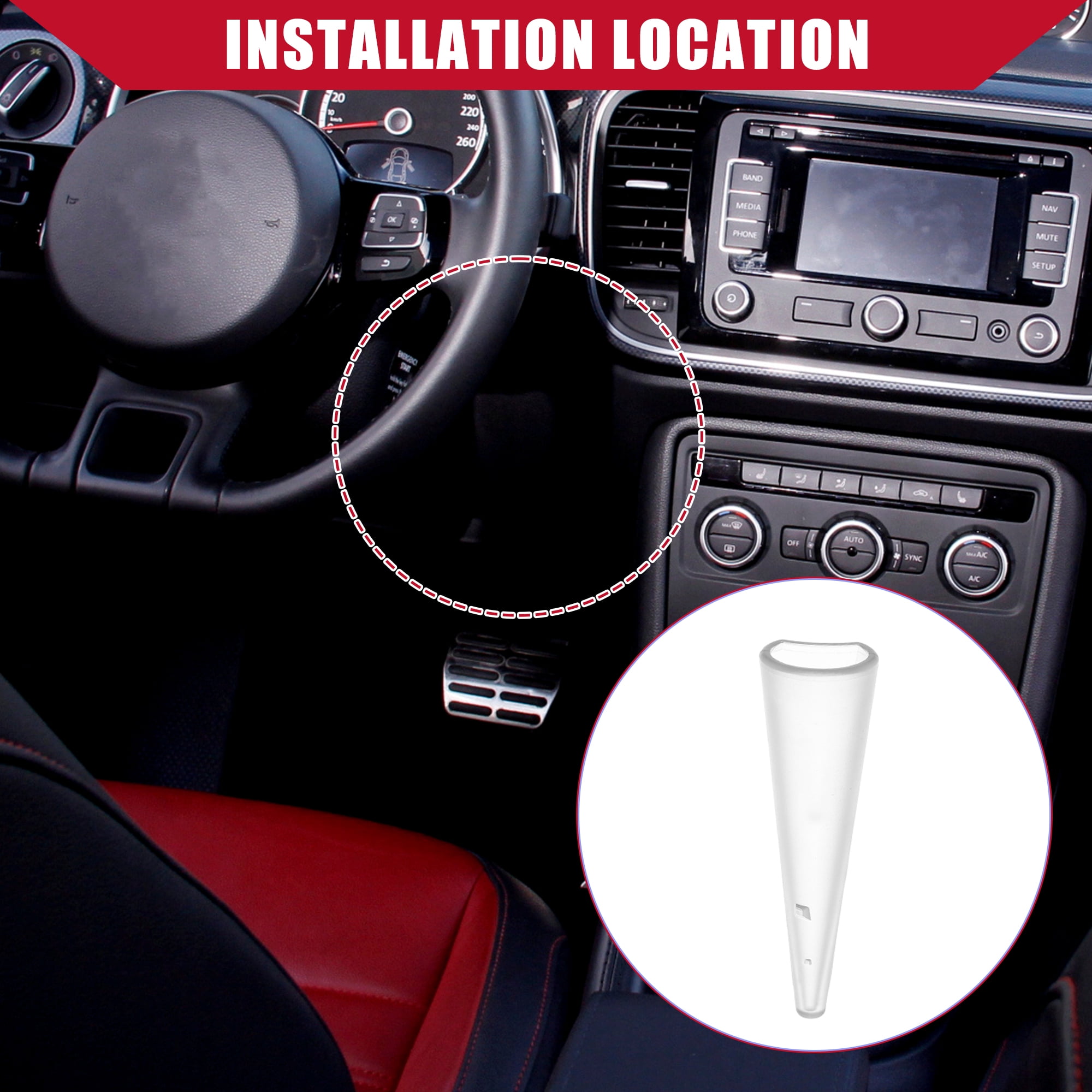 Unique Bargains Car Transparent Bud Flower Vase for VW New Beetle 1999-2010 / Durable