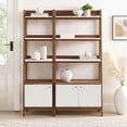thumbnail image 3 of Pemberly Row Particleboard and MDF Bookshelves in Walnut/White (Set of 2), 3 of 5