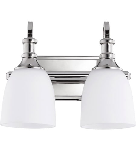 Quorum Lighting Richmond Glass 2-Light Polished Nickel Wall Sconce