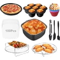 thumbnail image 1 of Accesorios para freidoras de aire cuadradas, juego de 10 compatibles con COSORI 5.8QT 6.8QT, Instant Vortex Plus 6QT y otras freidoras de aire de 5.8 a 8QT, 1 of 5