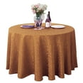 thumbnail image 2 of opvise Tablecloth Tear Resistant No Fading Polyester Washable Round Tablecloth for Kitchen Light Coffee, 2 of 8