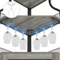 thumbnail image 2 of Industrial 5 niveles de esquina bar gabinete con glass holder - estilo rural liquor gabinete con estante y door para home bars y coffee bars, 2 of 8