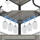 thumbnail image 2 of Industrial 5 niveles de esquina bar gabinete con glass holder-estilo rural liquor gabinete con estante y door para home bars y coffee bars, 2 of 7