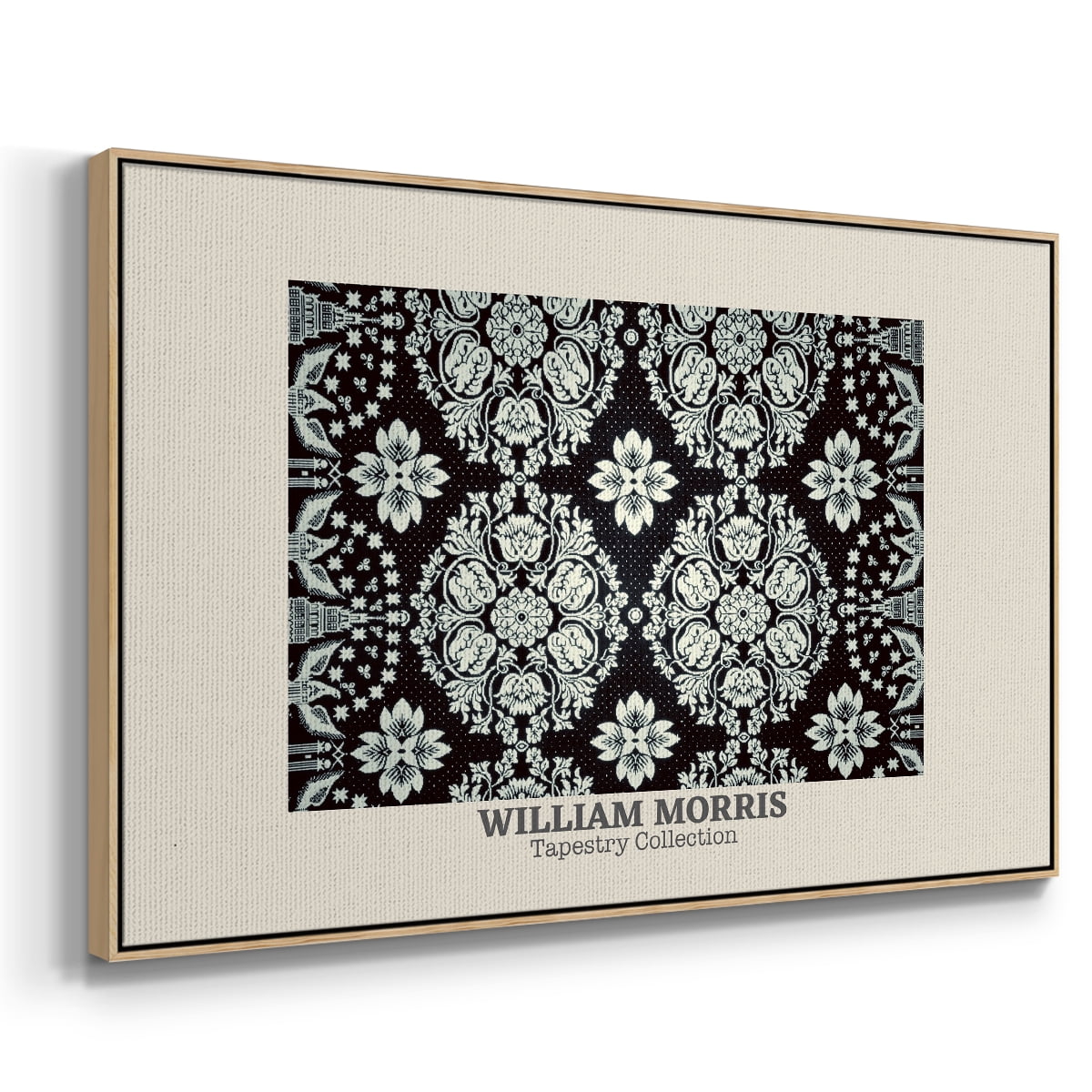 Vintage Abstract Print-XLVII Framed in Natural Wood Wood Gallery Wrapped Canvas 25 in. x 37 in.