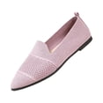thumbnail image 2 of Willtoo Womens Mesh Soft Sole Non Slip Flat Pointed Toe Breathable Slip On Lazy Shoes Casual Round Toe Loafers, 2 of 6