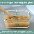 thumbnail image 3 of Sage Spoonfuls Tough Glass Baby Food Storage Containers, 6-Pack (4oz) Borosilicate Glass Baby Food Storage Containers With Snap-On Lids, Leakproof Baby Food Jars, for Infants and Babies, Freezer Safe, 3 of 8