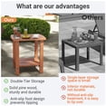 thumbnail image 6 of Ayaya 2-Tier Adirondack Side Table, 19" Solid Wood Square End Table, Outdoor Patio Table for Living Room, Porch, Poolside – Weather Resistant Walnut, 6 of 6