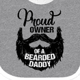 thumbnail image 4 of Inktastic Proud Owner of a Bearded Daddy Boys or Girls Baby Bib, 4 of 4