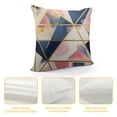 thumbnail image 4 of Creowell  Blush Pink and Navy Geometric Throw Pillow Cover Soft Cozy Decorative Throw Pillowcases Cushion Case for Home Decor Living Room Bed Couch Car Covers, 4 of 5