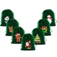 thumbnail image 4 of Bolsas de terciopelo de Feliz Navidad, bolsas de embalaje de joyería de Boutique con cordón verde, bolsas de regalo de dulces, Favor, 9x12, 13x18cm, 4 piezas por lote, 4 of 4