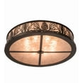 thumbnail image 5 of Meyda Tiffany 195360 Mountain Pine 8 Light 30" Wide Semi-Flush Drum Ceiling Fixture -, 5 of 7