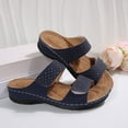 thumbnail image 5 of HAJWOH Womens Orthopedic Sandals Slip on Non Slip Arch Support Summer Flat Sandals Breathable Work Shoes 2026 Comfort Orthopedic Shoes Navy 41, 5 of 5