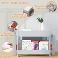 thumbnail image 4 of Kids Table and Chair Set - 4 in 1 Wooden Activity Table & 2 Chairs, Storage Drawer, Detachable Tabletop, for Drawing, Reading, Crafts, Art, Homework, 4 of 6