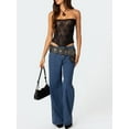 thumbnail image 2 of KelaJuan Women Lace Bodysuit, Strapless Backless See-through Summer Romper Sheer Top Clubwear, 2 of 6