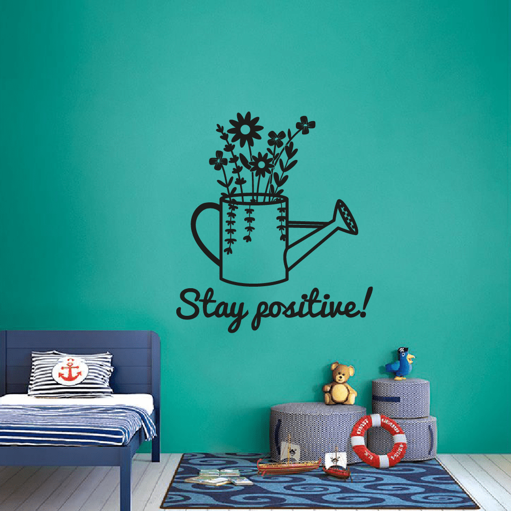 Stay Positive Quote Flower Garden Flowers Floral Spring Silhouette