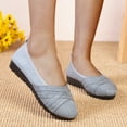 thumbnail image 2 of Vedolay Platform Casual Shoes Women Non-Slip Slip On Flat Loafers,Comfy Lightweight Arch Support Soft Shoes,Gray 8, 2 of 4
