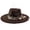 Coffee, variant on Western Fedora Hat with Snakeskin Band and Feather Accent, Unisex Ethnic Style Jazz Cap, Vintage Cowboy Headwear