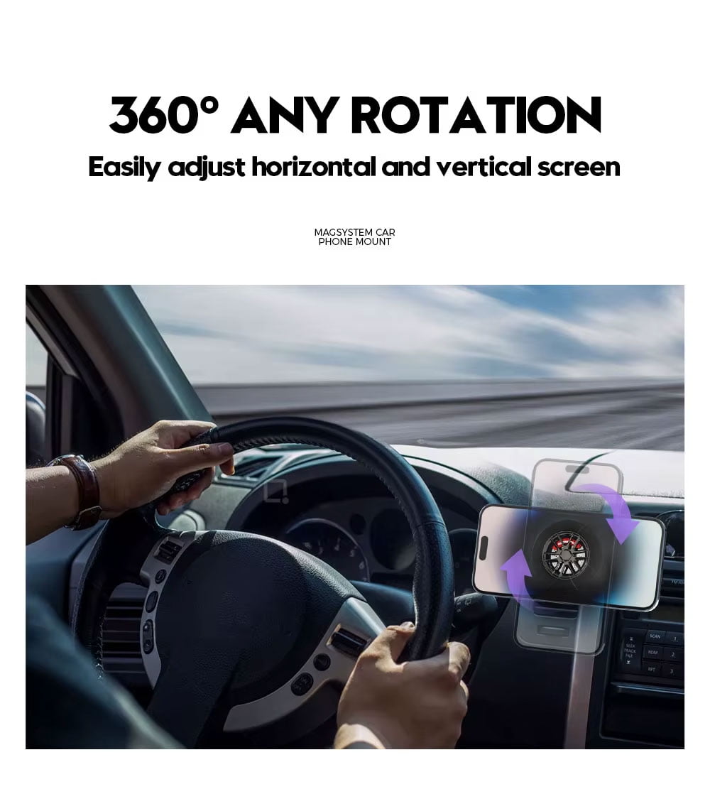 Car Mount for OnePlus 11/12/12R/13/13R 5G - Magnetic Air Vent Phone Holder MagSafe Compatible Swivel Strong Grip