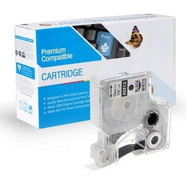 Dymo 45013 Compatible Label Cartridge 1/2" x 23' Black on White