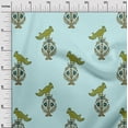 thumbnail image 2 of oneOone Cotton Poplin Fabric Leaves|Bird & Floral Block Printed Craft Fabric BTY 56 Inch Wide, 2 of 4