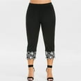 thumbnail image 2 of Qarigey Leggings de cintura alta Pantalones de yoga transpirables Pantalones de chándal de tres cuartos Ropa Prendas para la parte inferior del cuerpo Negro XXL Qarigey AP011138-18, 2 of 6