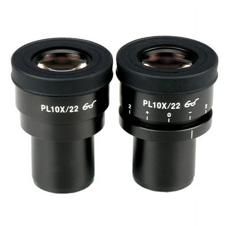 AmScope EP10X30PL 10X Focus Adjustable Plan Eyepieces For Zeiss, Leica And Nikon