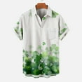 thumbnail image 2 of Midsumdr St. Patrick's Day Shirts for Men Casual Buttons Turndown Collar Shirts with Pocket Short Sleeve Plus Size Comfortable Hawaiian Shirt, 2 of 5