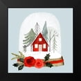 thumbnail image 2 of Barnes, Victoria 15x15 Black Modern Framed Museum Art Print Titled - Snow Globe Village I, 2 of 5