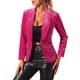 thumbnail image 1 of BLAZER DE VELVET CHIC PARA MUJER INSPIRADOR COLOR SÓLIDO CON SOLAPA Y UN BOTÓN CHAQUETA DE TRAJE PARA TRABAJAR 2XL ROSA FUERTE, 1 of 6