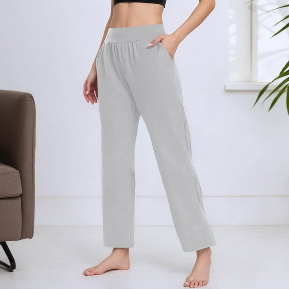 Women Pants Ladies Casual Pants Grey Pants for Women Loose Womens Pants Wide Legged Pants with Pockets Women Fall Pants