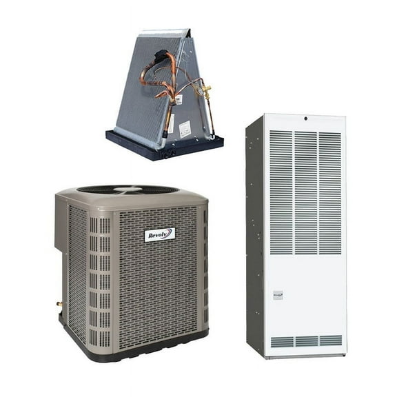 Revolv Sweat Fit 3 Ton 14.3 SEER2 R-454B 56,000 Btu 80% Afue Mobile Home Front Return Downflow Gas System (No Cabinet) | HSA4ME5M1SN36-C85DAMX3036UB-MG1EB056F1AA