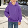 thumbnail image 6 of Kogui Hoodie for Boys Big Boy Pullover Hoodies Sweatshirts Cotton Kangaroo Tops Size 13-14 (Purple,13-14 Years), 6 of 6