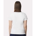 thumbnail image 4 of Gildan Women's Softstyle Crew Neck T-Shirt, Short Sleeve Semi-Fitted Cotton Tee, White, M, 4 of 5