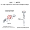 thumbnail image 6 of Rosec Jewels Designer IGI Certified Lab Grown Pink Diamond Engagement Ring 1 Ct - Fancy Pink Color and VS1 Clarity - Pink White Diamond Ring, 925 Sterling Silver, US 4.00, 6 of 9