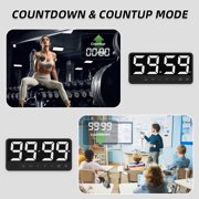 PULIVIA Rechargeable LED Digital Timer with Countdown, Memory, 6 Alarm Sounds, Adjustable Volume, Magnetic Stand, USB-C – for Kitchen, Study, Office