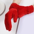 thumbnail image 4 of Winter Thermal Gloves, Women Solid Color Full Finger Stretchy Velvet Evening Party Prom Cycling Gloves, 4 of 8