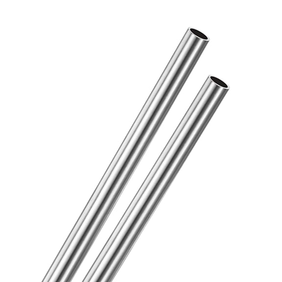 Uxcell 2-Pack 250mm 304 Stainless Steel Tube, 8mm ID 10mm OD Seamless Stainless Steel Tubing for Construction/Machining/DIY Crafting